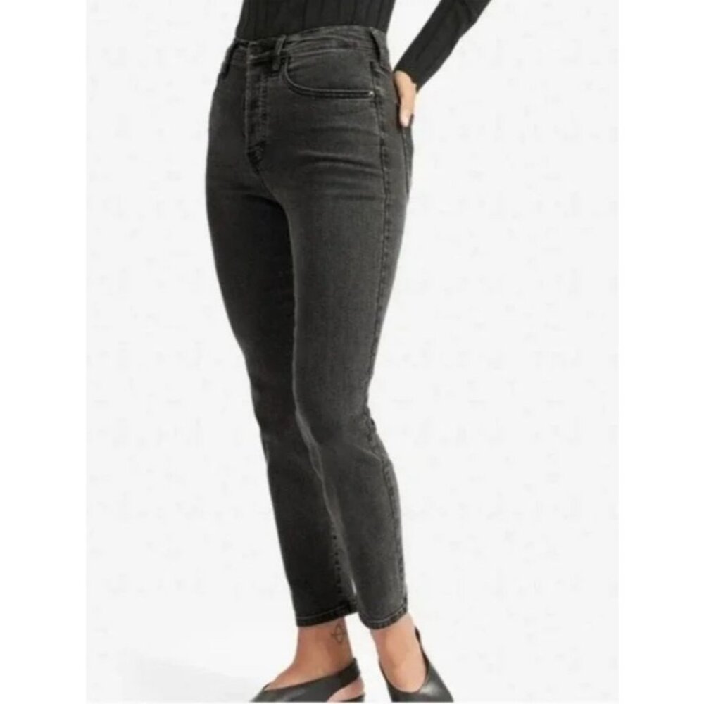 Everlane High Rise Slim Straight Cigarette Jeans Women's Size 23 in Black NWT!